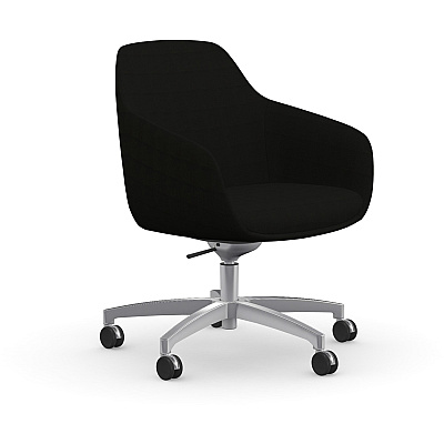 9 to 5 Seating Lilly 5-Star Base Fabric Lounge Chair (9154R2PFON)