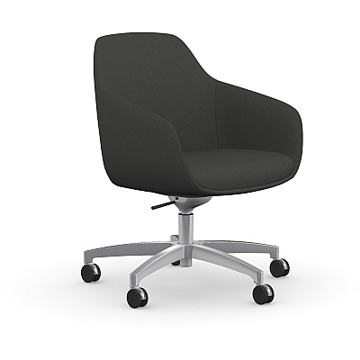 9 to 5 Seating Lilly 5-Star Base Fabric Lounge Chair (9154R2SFDO)