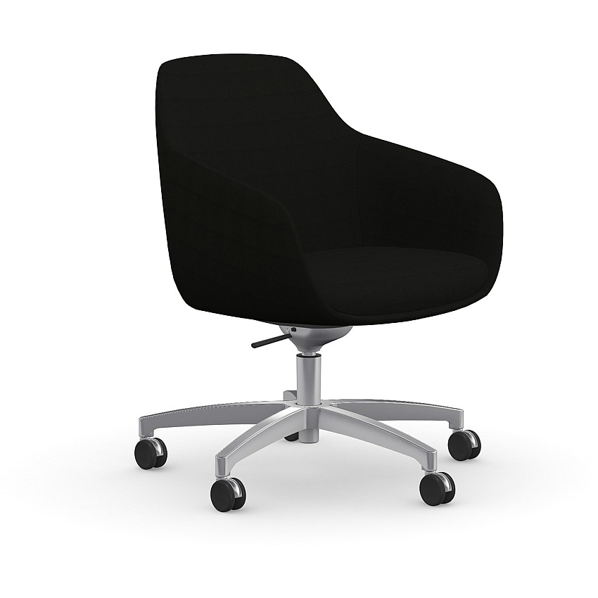 9 to 5 Seating Lilly 5-Star Base Fabric Lounge Chair (9154R2SFON)