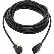 Eaton Tripp Lite Series Power Extension Cord, Right-Angle NEMA 5-15P to NEMA 5-15R - 10A, 120V, 18 AWG, 25 ft. (7.62 m), Black (P02202515D)