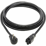 Eaton Tripp Lite Series Power Extension Cord, Right-Angle NEMA 5-15P to NEMA 5-15R - Heavy-Duty, 15A, 120V, 14 AWG, 10 ft. (3.05 m), Black (TRPP02401015D)