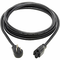 Eaton Tripp Lite Series Power Extension Cord, Right-Angle NEMA 5-15P to NEMA 5-15R - Heavy-Duty, 15A, 120V, 14 AWG, 10 ft. (3.05 m), Black (TRPP02401015D)