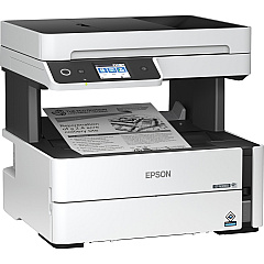 Epson WorkForce ST-M3000 Monochrome Multifunction Supertank Printer. Cartridge Free MFP with ADF & Fax Inkjet copier/Fax/Scanner-1200x2400 dpi Print-Automatic Duplex Print-1200 dpi Optical Scan-20 ppm-Up to 23k pages of ink-Wireless LAN (C11CG93201)