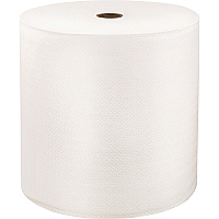 LoCor Hardwound Roll Towels - 1 Ply - 8" x 1000 ft - Bright White - Fiber - Eco-friendly, Soft, Absorbent, Strong - For Hand - 6 / Carton (SOL46901)