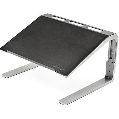 StarTech Adjustable Laptop Stand - Heavy Duty Steel & Aluminum - 3 Height Settings - Tilted - Ergonomic Laptop Riser - Laptop Desk Or Table Stand (LTSTND)