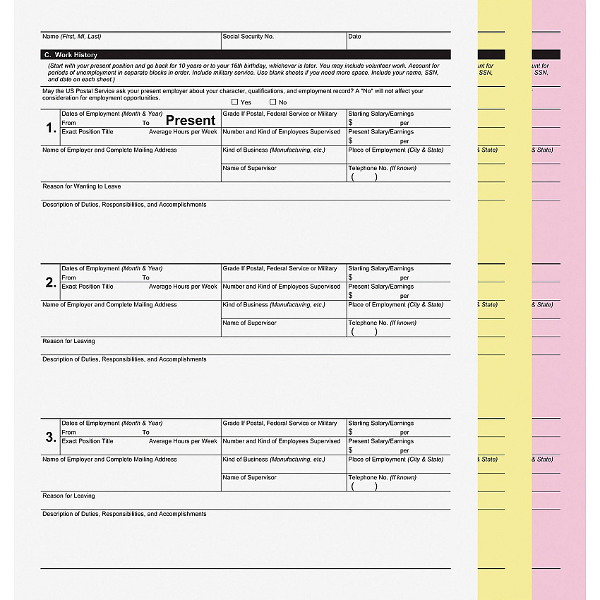 Iconex 3-part Digital Carbonless Form Paper (ICX90771007)