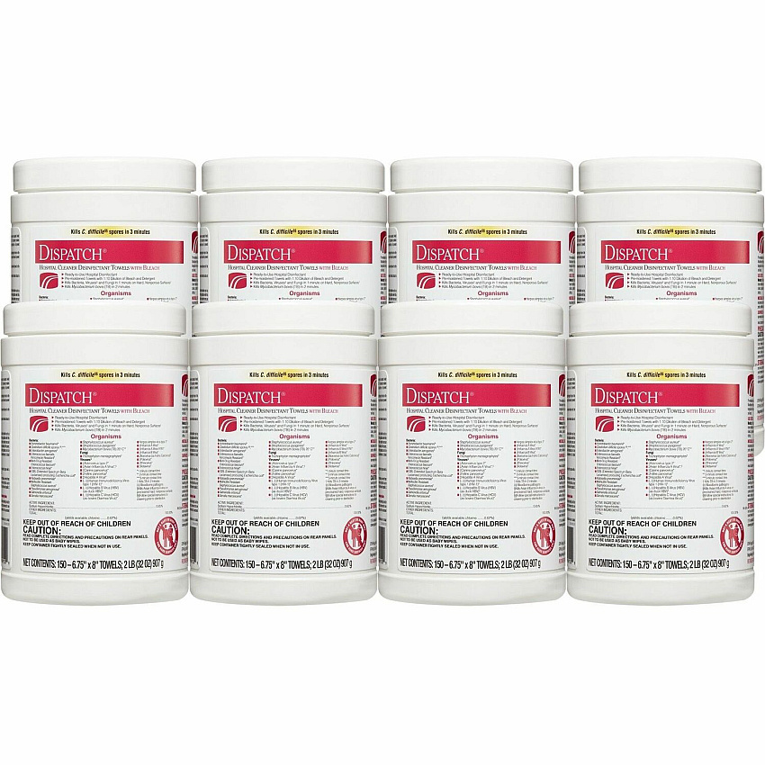Dispatch Hospital Cleaner Disinfectant Towels with Bleach (CLO69150)