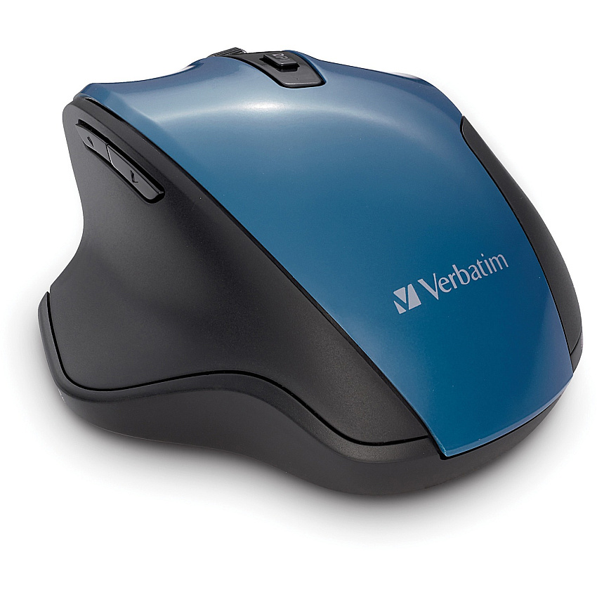 Verbatim Silent Ergonomic Wireless Blue LED Mouse - Dark Teal (70244)
