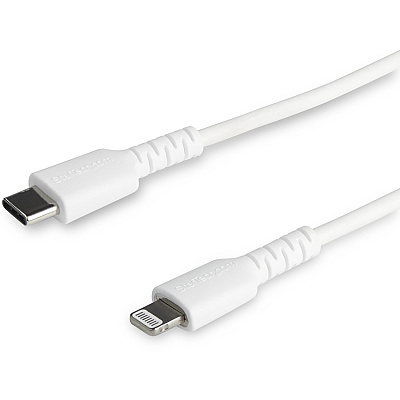 StarTech 3ft/1m Durable Usb-c To Lightning Cable (RUSBCLTMM1MW)