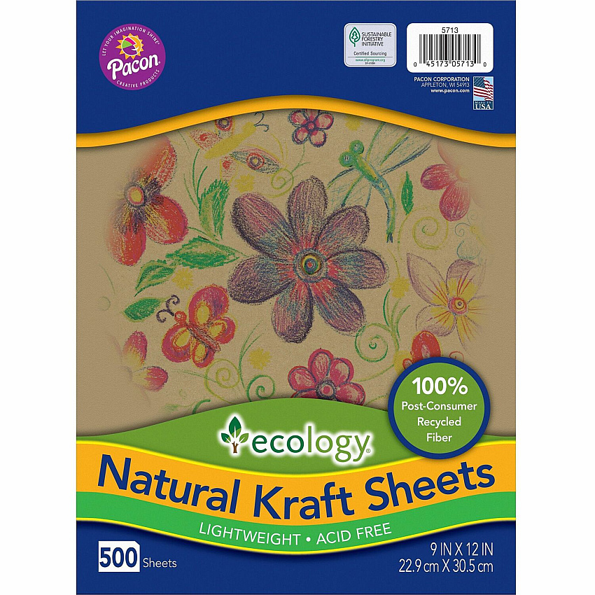Creativity Street Natural Kraft Sheets (PAC5713)