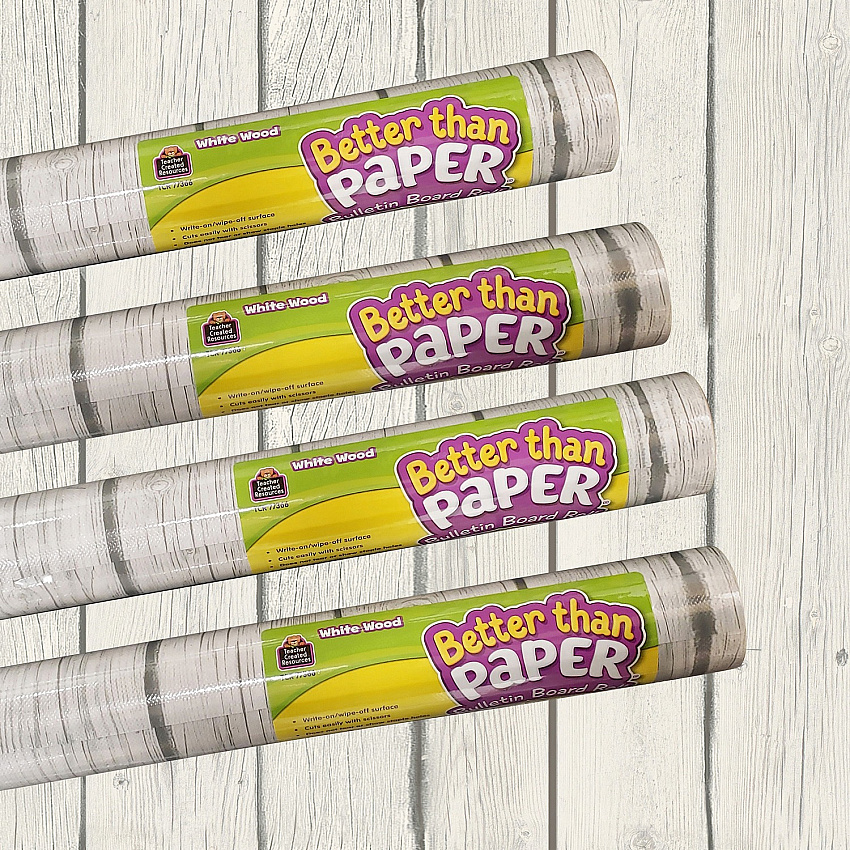 Teacher Created Resources White Wood Paper Board Roll (TCR6331)