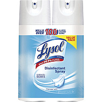 LYSOL Disinfectant Spray, Crisp Linen, 12.5 oz Aerosol Spray, 2/Pack, 6 Pack/Carton (RAC89946)