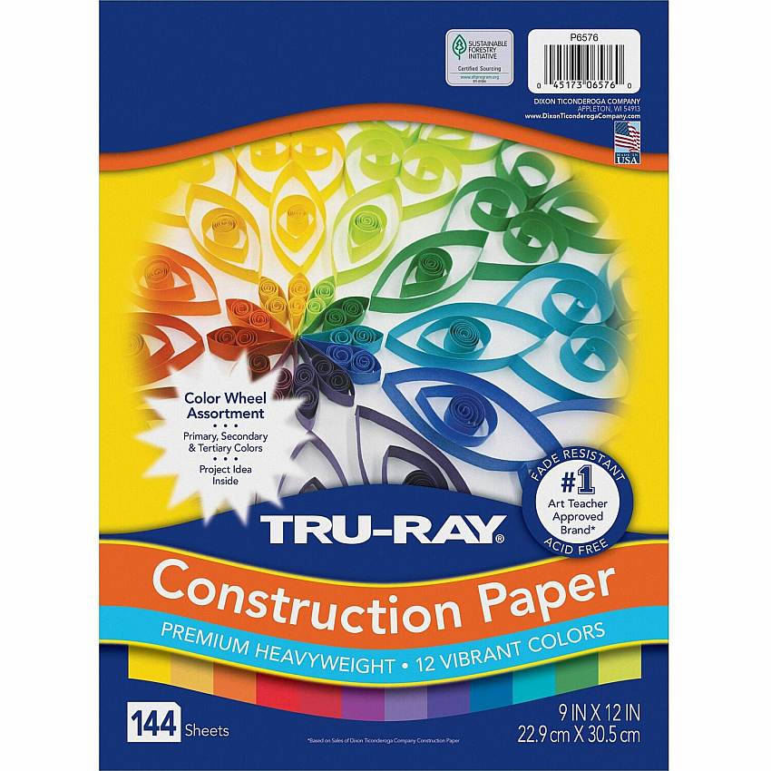 Tru-Ray Color Wheel Construction Paper (PAC6576)