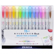 Zebra MILDLINER Dual Ended Brush Pen & Marker Set (79115)