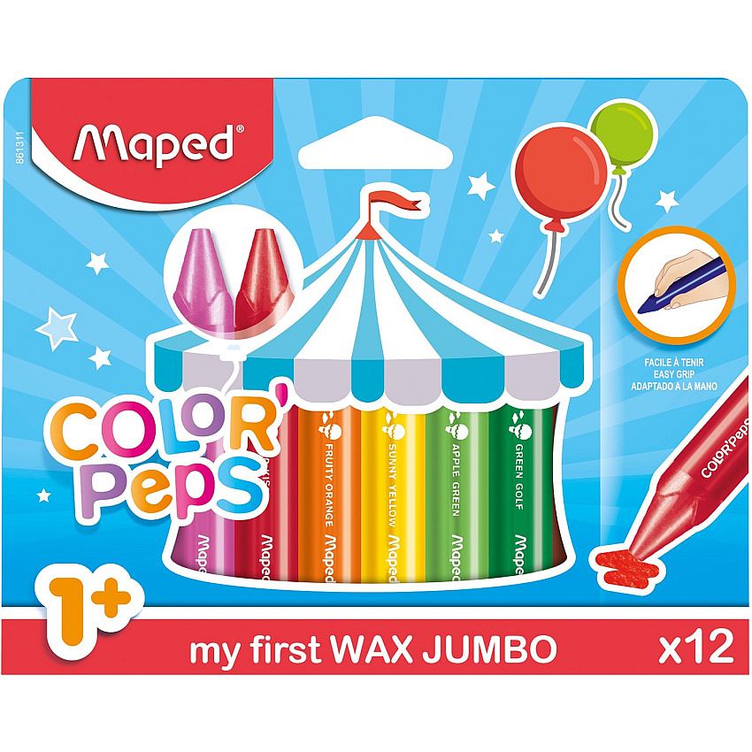Helix Color Peps My First Wax Jumbo Crayons (HLX861311)