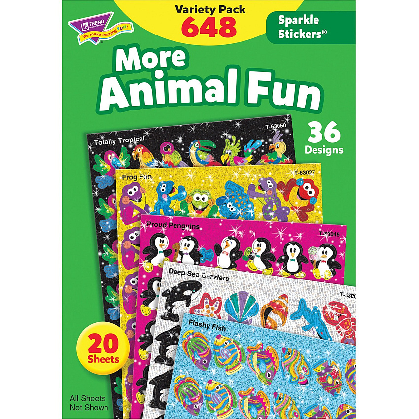 TREND Animal Fun Stickers Variety Pack (TEP63910)