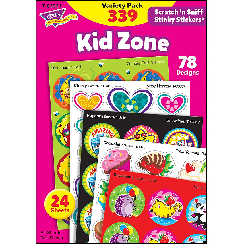 TREND Kid Zone Scratch 'n Sniff Stinky Stickers (TEP83921)