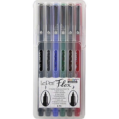 Marvy LePen Flex Brush Tip Pen Set (UCH48006A)