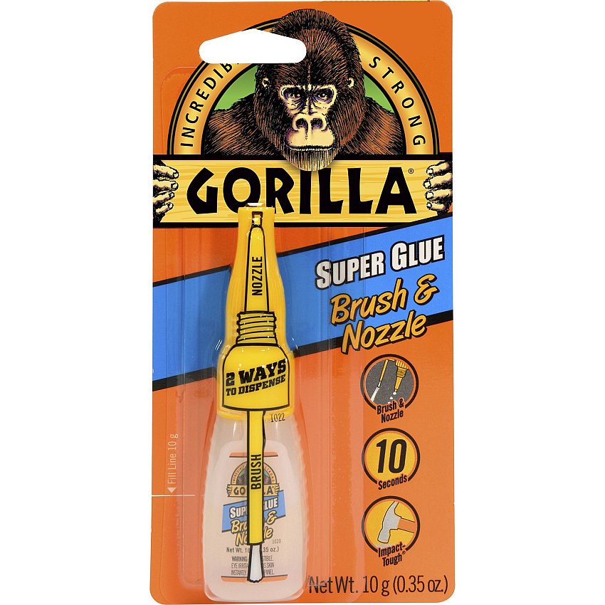 Gorilla Glue Glue Glue Gorilla Glue Glue Brush & Nozzle Super Glue (GOR7500101)