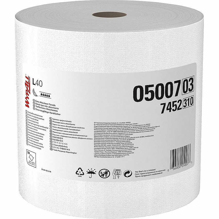 Wypall PowerClean L40 Extra Absorbent Towels (KCC05007)