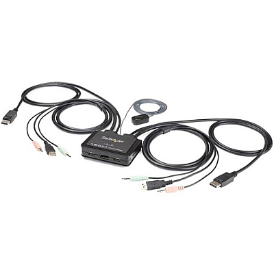 StarTech 2port 4k Displayport Kvm Switch W/cables (SV211DPUA4K)