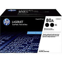 HP 80A (HEWCF280AD1) Original Laser Toner Cartridge - Black - 2 / Carton