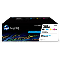 HP 201A Original Laser Toner Cartridge - Combo Pack - Black, Cyan, Magenta, Yellow - 4 / Carton (HEWCF400AQ1)