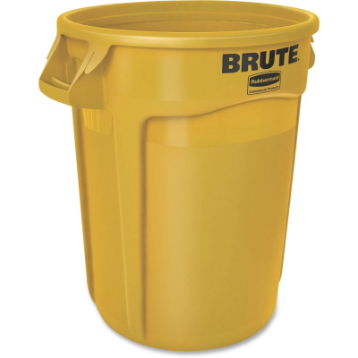 Rubbermaid 2131929 BRUTE 44 Gallon Gray Wheeled Round Trash Can