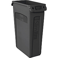 Rubbermaid Commercial Slim Jim 23-Gallon Vented Waste Containers (RCP354060BKCT)