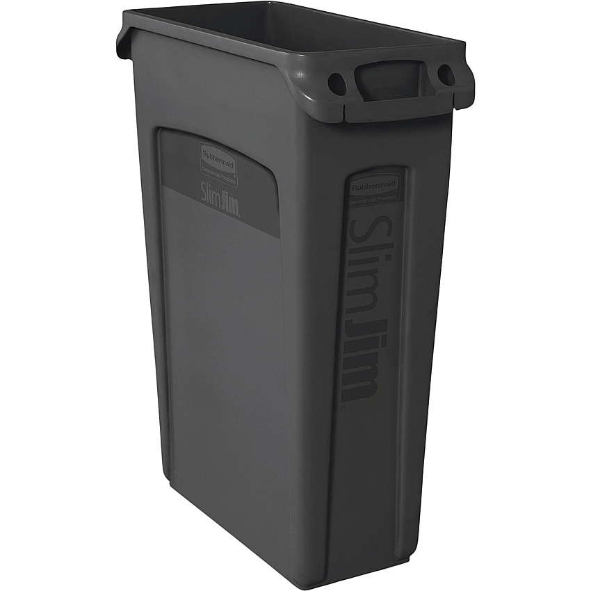 Rubbermaid Commercial Slim Jim 23-Gallon Vented Waste Containers (RCP354060BKCT)