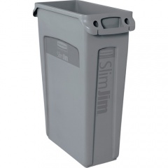 Rubbermaid Commercial Slim Jim 23-Gallon Vented Waste Containers (354060GYCT)