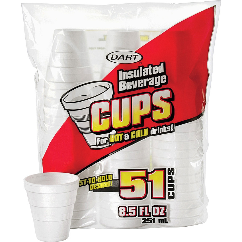 Dart 8.5 oz Insulated Beverage Cups (DCC8RP51CT)