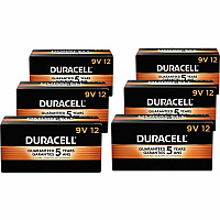 Duracell 9-Volt Coppertop Alkaline Batteries, 12-Packs (DUR01601CT)