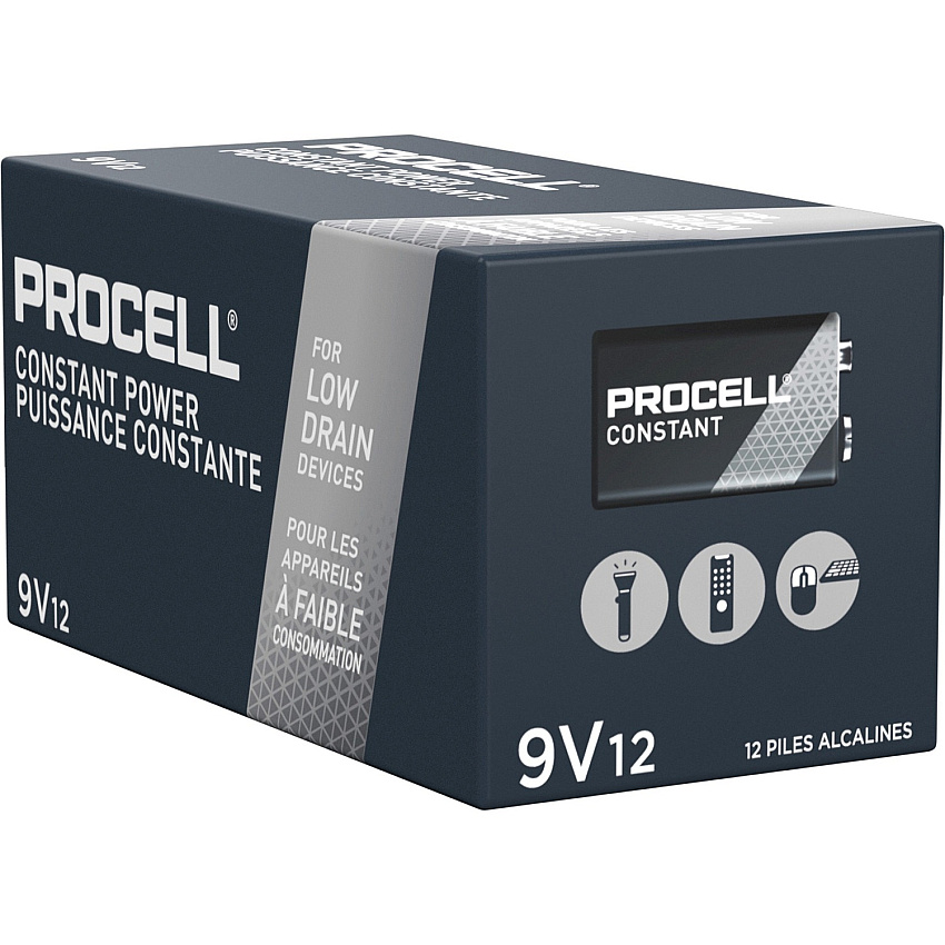 Duracell 9-Volt Procell Alkaline Constant Batteries, 12-Packs (DURPC1604BKDCT)