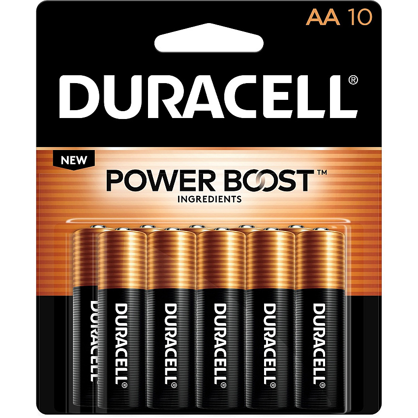 Duracell Coppertop Alkaline AA Battery 10-Packs (DURMN1500B10ZCT)