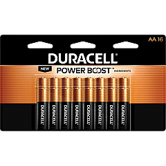 Duracell Coppertop Alkaline AA Battery 16-Packs (DURMN1500B16ZCT)