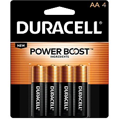 Duracell Coppertop Alkaline AA Battery 4-Packs (DURMN1500B4ZCT)
