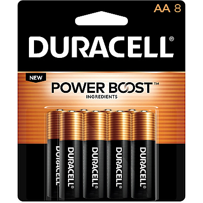 Duracell Coppertop Alkaline AA Battery 8-Packs (DURMN1500B8ZCT)