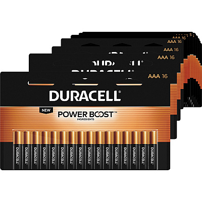 Duracell Coppertop Alkaline AAA Battery 16-Packs (DURMN2400B16ZCT)