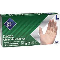 Safety Zone Powder Free Clear Vinyl Gloves (SZNGVP9LGHHCT)