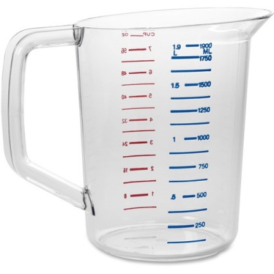 Rubbermaid Commercial Bouncer 2-quart Measuring Cup (3217CLECT)
