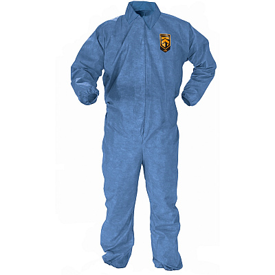 Kleenguard A60 Coveralls - Zipper Front, Storm Flap, Elastic Back, Wrists & Ankles (KCC45004)