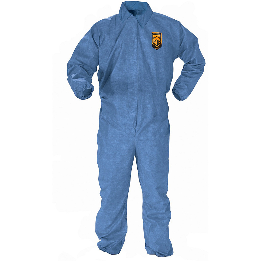 Kleenguard A60 Coveralls - Zipper Front, Storm Flap, Elastic Back, Wrists & Ankles (KCC45004)