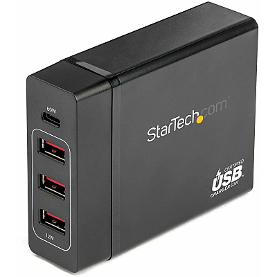 StarTech Usb C Laptop Charger Hub 60w Pd/3x Usb-a (DCH1C3A)