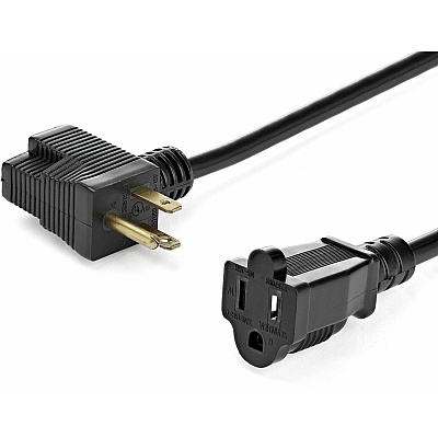 StarTech 1ft Short Extension Cord, Outlet Saver (PAC102)