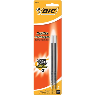 BIC Easy Glide 1.0mm Ball Pen Refills (MRCP2BK)