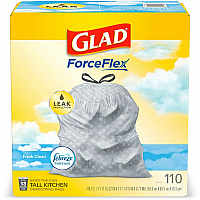 Glad ForceFlex Tall Kitchen Drawstring Trash Bags (CLO78563)