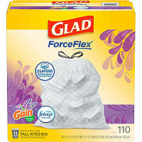 Glad ForceFlex Tall Kitchen Drawstring Trash Bags (CLO79157)