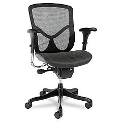 Alera EQ Series Ergonomic Multifunction Mid-Back Mesh Chair, Supports Up to 250 lb, Black (ALEEQA42ME10B)