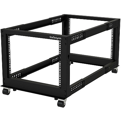 StarTech 8u 19in Open Frame Server Rack 22-40in (4POSTRACK8U)